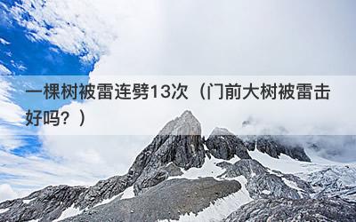 一棵树被雷连劈13次（门前大树被雷击好吗？）